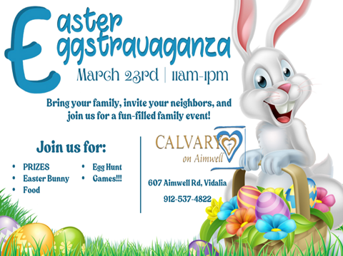 March 23--Easter Eggstravaganza in Vidalia
